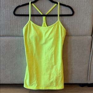 Lululemon Neon Yellow/Green Strappy Tank Top